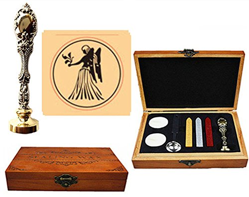 Kit cachet de cire Constellation : coffret premium en bois et métal pour lettres de mariage