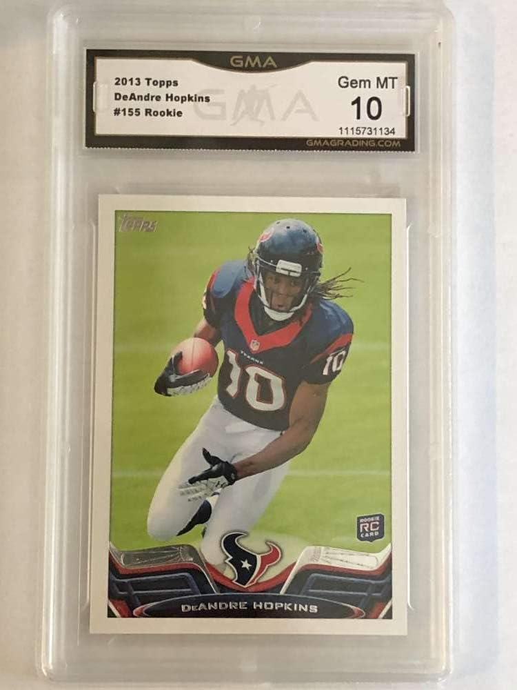 2013 Topps Football #155 DeAndre Hopkins RC Rookie Houston Texans GMA 10 Trading Card (Serial Number May Vary)