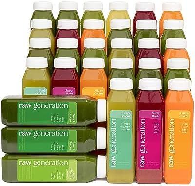 Raw Generation Cold Pressed Juice Variety Pack (Best Sellers Pack) - 100% Plant Based Juice Delivered to Your Door - Boost Your Immune System, Increase Your Energy (30 pack)