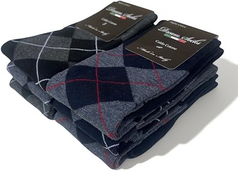 Weri Spezials - Calze da uomo casual, business, a costine, in cotone
