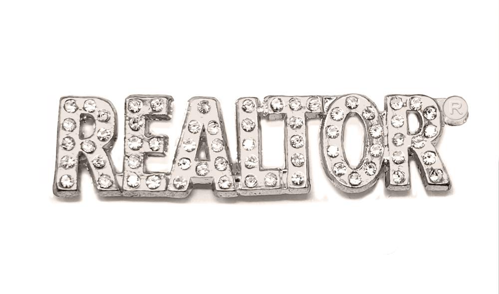 WnaldcReal Estate Agent Realtor Brand Crystal Lapel Pin Jewelry (Realtor - Silver)