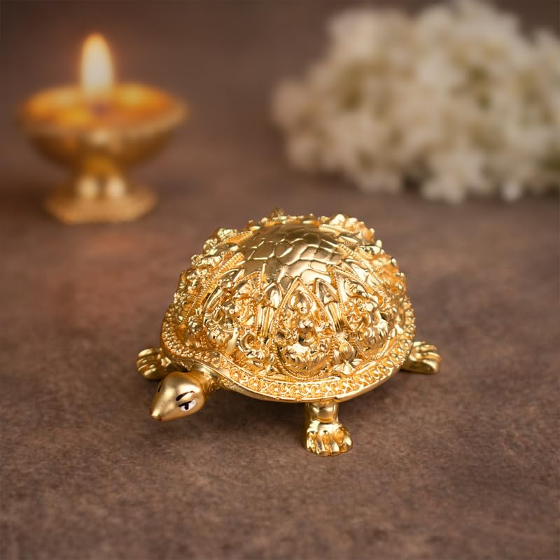 Image of Astrotalk Ashtalakshmi Tortoise Idol | Divine Laxmi Idol Carved Turtle for Wealth, Harmony & Financial Stability | Vastu Tortoise for Good Luck for Home, Pooja Room & Office | Gift for Man & Woman