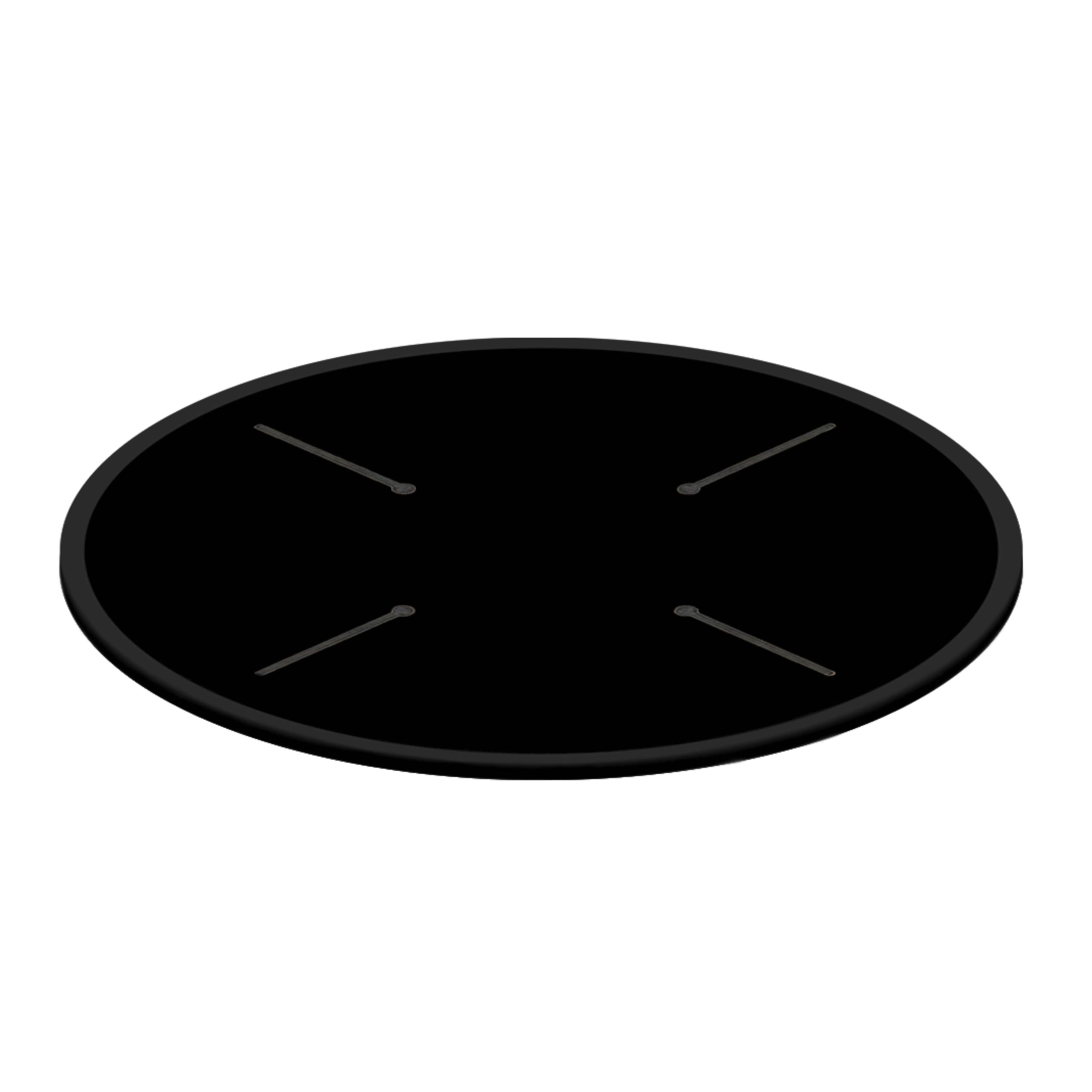 Oviala Plateau de Table Ronde 60 cm 4 Places marbre