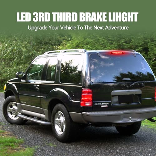 Image of Third 3rd Brake Light LED for 1998-2001 Ford Explorer, High Mount Rear Brake Lights Assembly for 98-01 Explorer, Waterproof Center Cab Lamp Stop Light (Red)