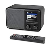 Ocean Digital WR-330 Radio WiFi Internet de Bureau avec Récepteur FM, Haut-Parleur, 250 Préréglages, UPnP & DLNA, Écran Couleur TFT 6,35mm, Télécommande Révéil – Noir
