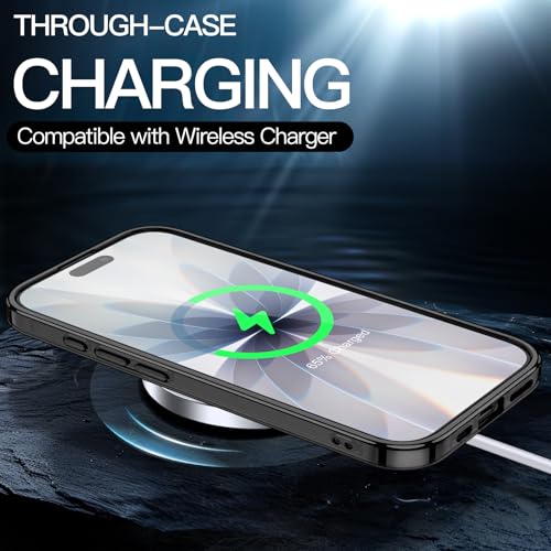 Image of JETech Case for iPhone 17 6.3-Inch, Non-Yellowing Shockproof Phone Bumper Cover, Anti-Scratch Clear Back (Black)