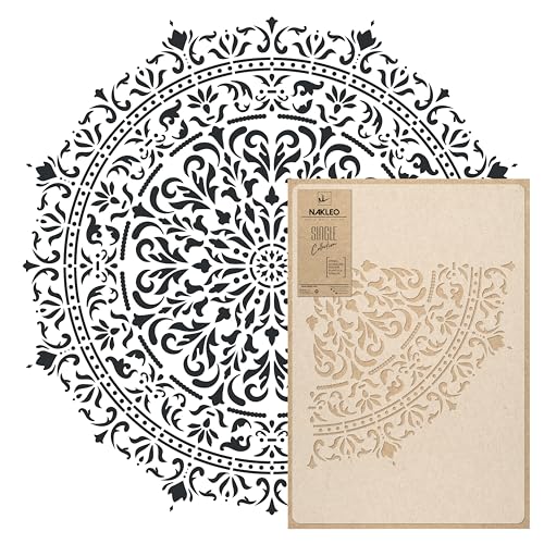 NAKLEO Mandala Painting Large Stencil, Diameter 42.1”, Glamour Mandala Stencil,
