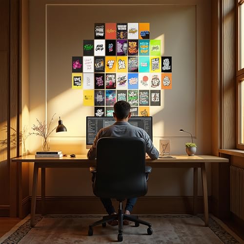 Image of 54 Motivational & Inspirational Aesthetic Mini Posters (4 x 6 Inch) | Premium Wall Collage Kit for Room, Office, Dorm & Home Decor