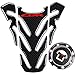 REVSOSTAR Real Carbon Look, Fuel Gas Tank Cap, Protector Pad, Tank Pad Decal Stickers, Tank Protector for CBR 250R 400RR 500R 600 F2 F3 F4 F4i F5 RVF VFR CB NSR50