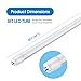 T8 8FT LED Tube Light, 8 Foot T8 LED Tube Light Single Pin FA8 Base, Ballast Bypass 50W 6750LM, 6500K Cool White, Frosted Cover (Replace 150W LED Flourescent Bulbs) Dual - Ended Power AC100-277V 4PACK