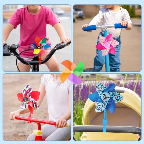 Baoblaze Windrad für Kinderfahrrad, Bike Windrad Windmühle, Kinder Fahrrad Lenker Blume Pinwheel, Pinwheel Dekoration für Alle Fahrräder, Roller, Dreiräder, Laufräder, Kinderwagen, Buggys, Blume