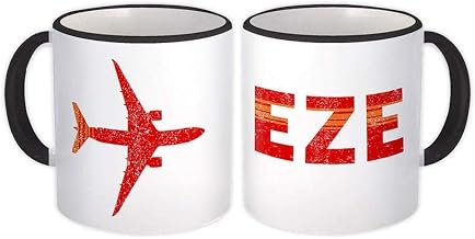 Argentina Ezeiza Airport Buenos Aires EZE : Gift Mug Travel Airline Pilot - White w/Black Handle
