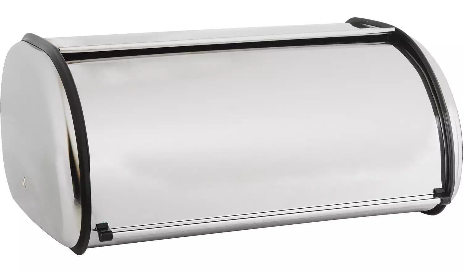Aidni Black Modern Roll Top Bread Bin, Stainless Steel, White And Kitchen Storage Container