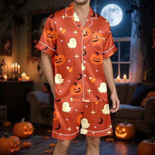 Pijama de Halloween para hombre holgado para descansar sin pasar calor 3