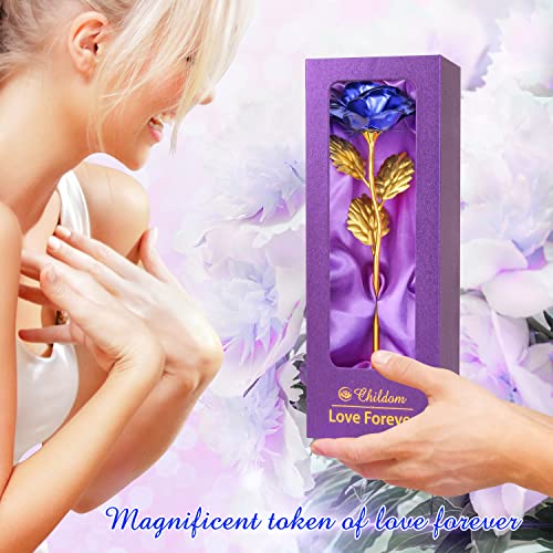 Childom Mothers Day Roses Gifts For Her Mothers, Mom Birthday Gifts, Blue Rose Flower Mom Gift With Gift Box, For Mom From Daughter Son, Roses Gift Idea For Mothers,Women,Her, Wife, Grandma #TOP7