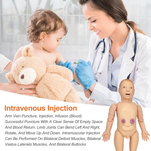 Image of Child Nursing Manikin - Medical School CPR & First Aid Training Dummy for Professional Patient Care, Nursing Skills Practice, Pediatric Emergency Simulations