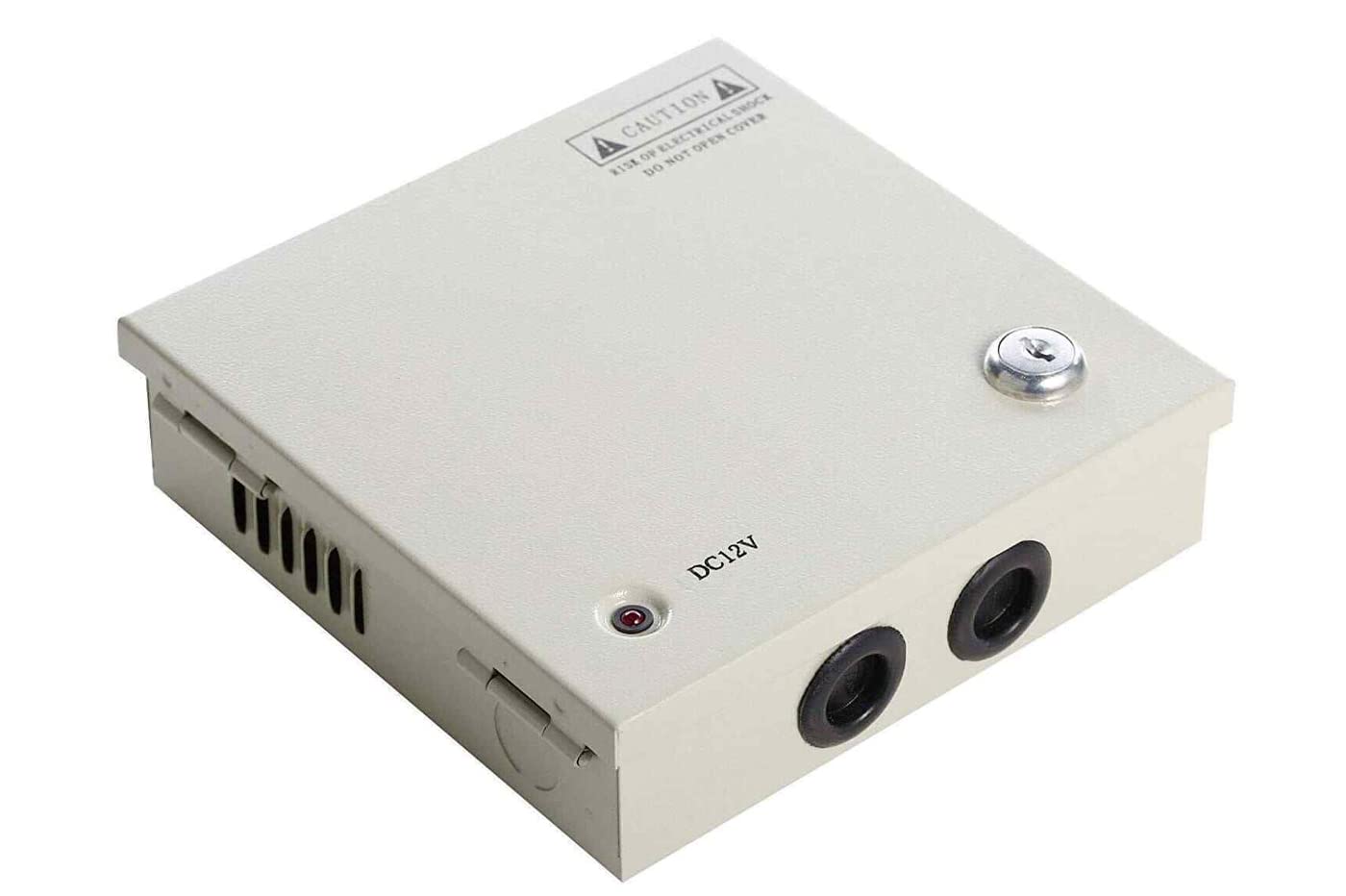 Alimentatore stabilizzato 12V 10A 4 uscite canali box quadro telecamere E-T152