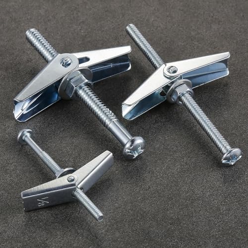 Wensilon LHJ07 30 Pcs) 1/8 Inch Heavy Duty Drywall Anchors And Screws,Toggle Bolts And Wing Nuts Set thumb #4