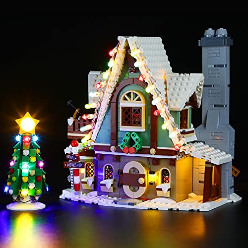 BRIKSMAX Led Beleuchtungsset für Lego Creator Expert Seasonal Elf Clubhouse - Compatible with Lego 10275 Bausteinen Modell - Ohne Lego Set(Fernbedienung Version)