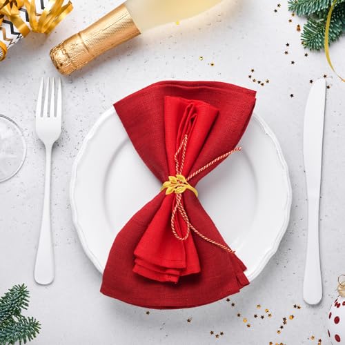 Maxqzin 10Pcs Gold Napkin Rings Leaf Napkin Rings Metal Napkin Holder Table Decor for Wedding Party Dinner Banquet - Cosy Home Interiors Maxqzin 10Pcs Gold Napkin Rings Leaf Napkin Rings Metal Napkin Holder Table Decor for Wedding Party Dinner Banquet - Image 4