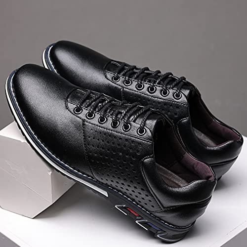Cosidram Mens Casual Shoes Loafers Fashion Oxfords For Male Office Business Breathable Dress Shoes Sneakers Jdblack 12 #TOP5