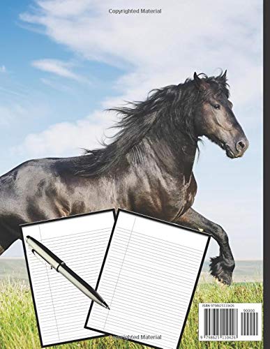 Black Horse Composition Notebook: #1 Journal - 110 College Ruled Lined Paper (Large 8.5 x 11) - Image 2