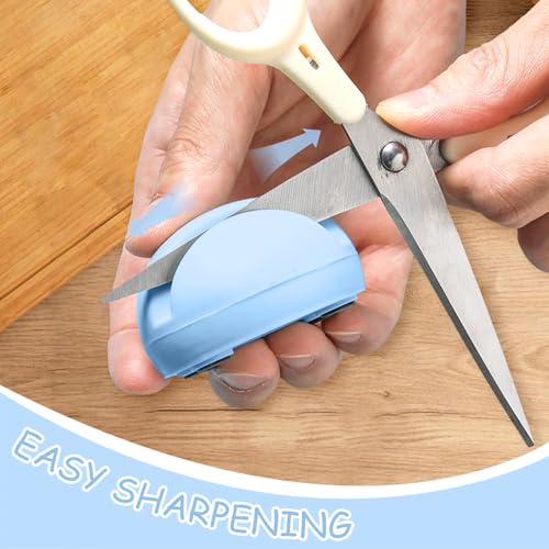Image of 1PCS Compact Knife Sharpener for Kitchen Use, Small Sharpening Tool with Non Slip Base for Household Cooking and Food Preparation(Navy Blue,F)