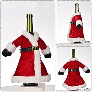 Christmas Decorations Sale Clearance, Wine Bottle Bag Realistic Looking Dust-proof Fabric Decorative Champagne Wine Bottle Bag Merry Christmas Decorative Xmas Decor Ornaments Party Decor Gifts (A)