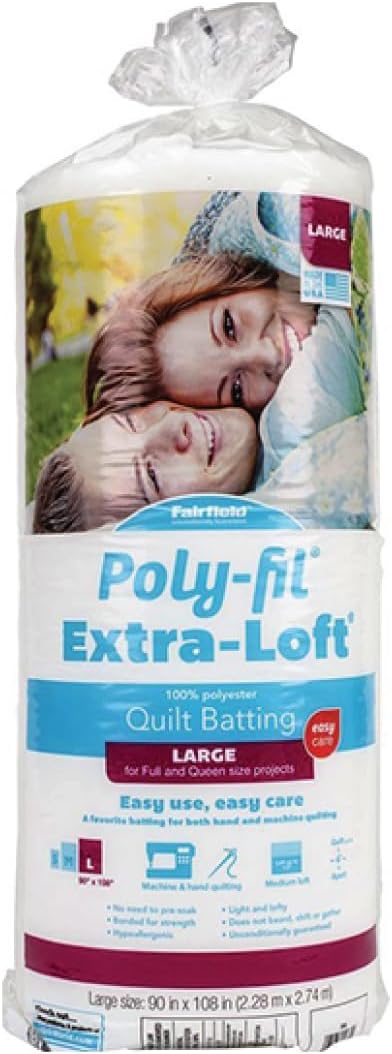 Fairfield Extra-Loft Bonded Polyester Batting - Queen Size 90"X108"