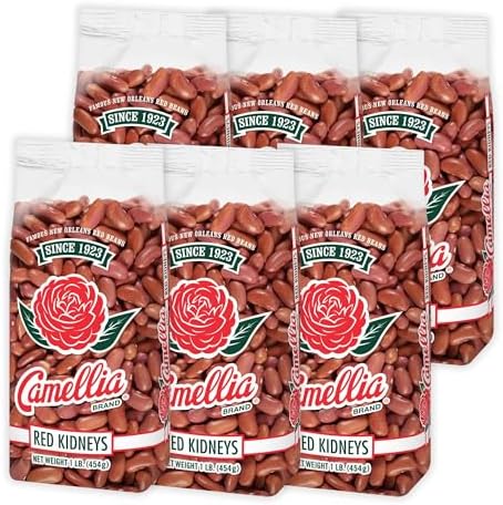 Camellia Dried Red Kidney Beans, Non-GMO, 1 lb (Pack of 6)