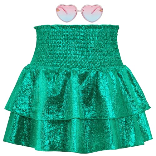 Amazon.com: Girls Sequin Skirts with Heart Sunglasses Girls