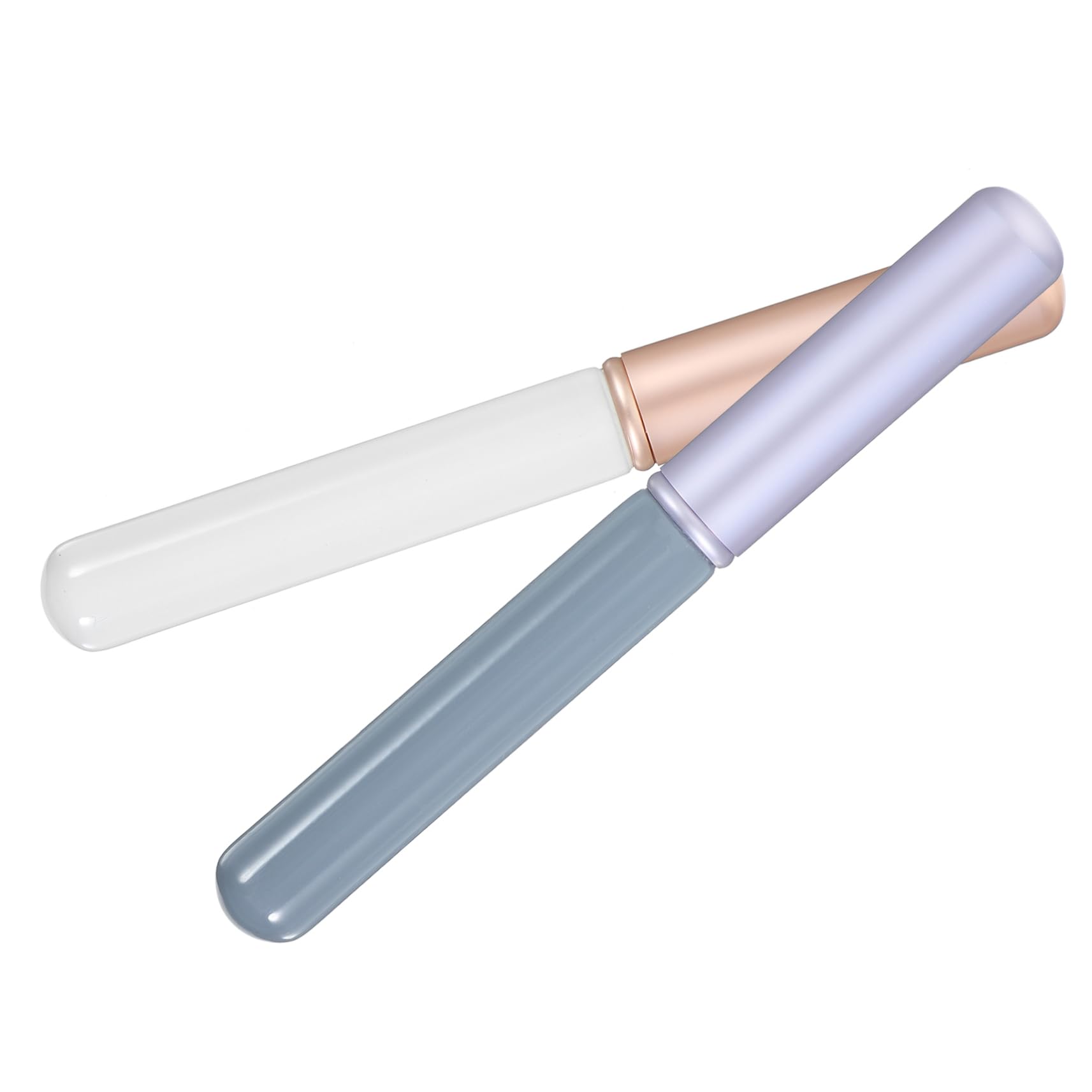 TOVINANNA 2pcs Compact Lipstick Brush Set for Women Portable Lip Makeup Tool Lip Gloss Applicators Cover