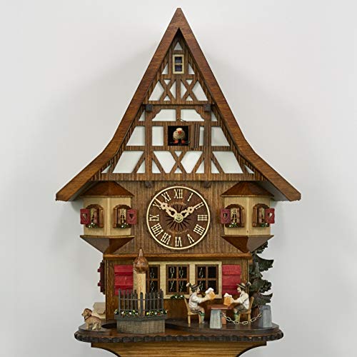 Kuckucksuhr Biertrinker - Original Schwarzwalduhr - 8-Tages-Uhrwerk - VDs-Zertifiziert - besondere Hausform Cover