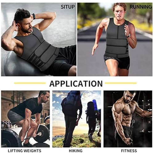DNCG Men Body Shaper Vest, Compression Shirt Men, Slimming Vest Men, Comfortable Men Shapewear Tank Top, Gynecomastia Sleeveless Shapewear Vest for Home Gym Exercise Body2