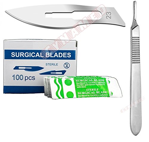 No 23 Scalpel Blades 200 Pcs Plus Handle No 4 Suitable For Dermaplaning Cynamed