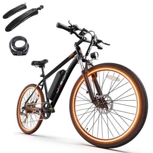 Jasion EB5 Electric Bike for Adults,Max 40Miles for City,Mountain,Beach