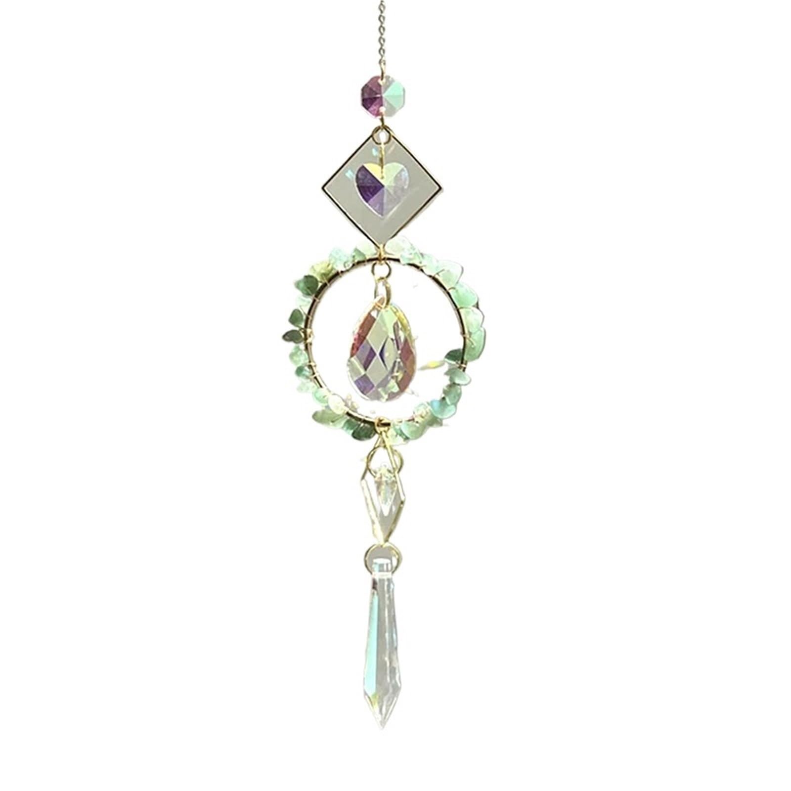 Wind Chimes For Garden Window Wind Chime Life Tree Crystals Chimes Suncatcher Hanging Pendnats Car Garden Decoration Pendnat(Color 7)