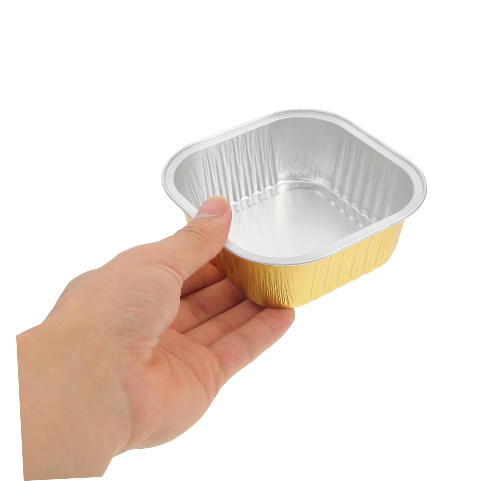 Barquettes Alimentaires 300ml Jaune en Aluminium Lot de 20 Résistantes à Haute Température Barquettes Jetables Carrées Élégantes pour Cuisson et Buffet