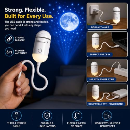 Generic Galaxy Mini Star Projector Night Lamp - Image 5