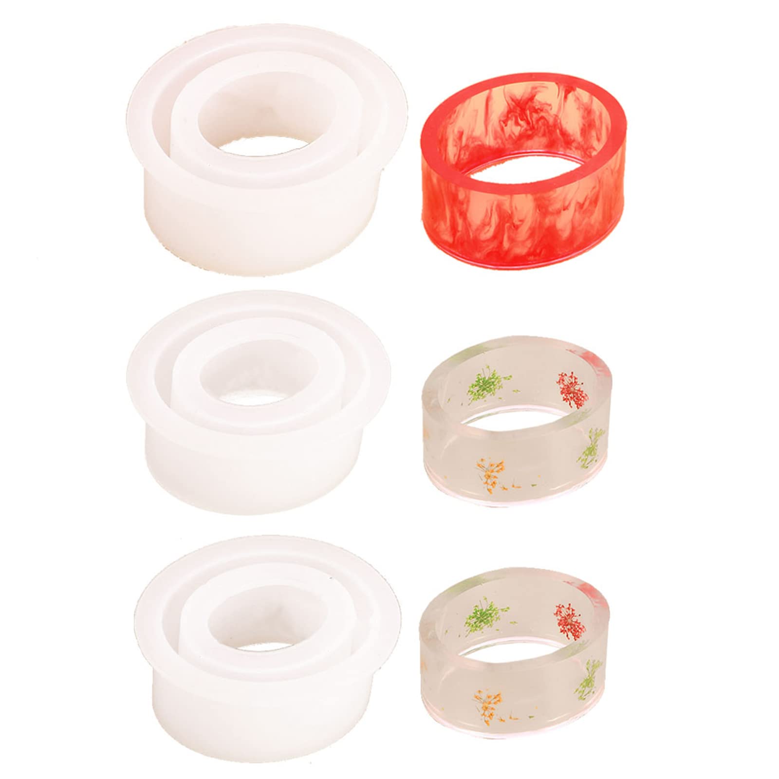 Brazalete Brazalete de Resina Molde de Fundición Silicona Transparente | Herramientas para hacer joyas, silicona transparente, resina fundida, pulsera abierta para puños, flores secas