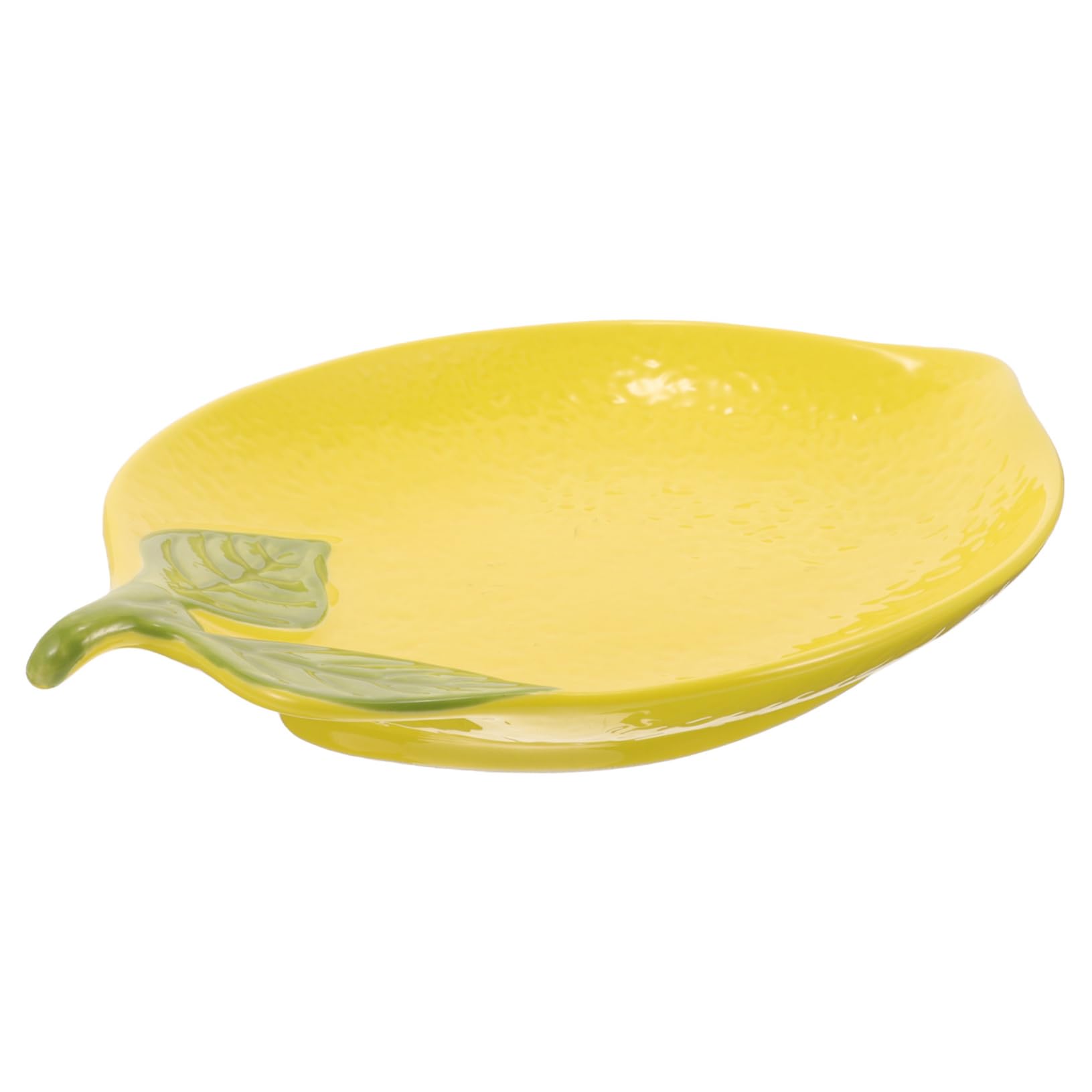 UTHCLO Lemon Shaped Ceramic Dish Multifunctional Kitchen Plate for Salad Dessert and Fruit Elegant Home Decor for Parties and Daily Use and Easy to Clean