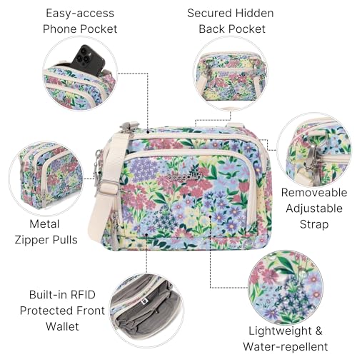 Image of Baggallini Triple Zip with Front Wallet /Trifecta RFID Wallet Crossbody