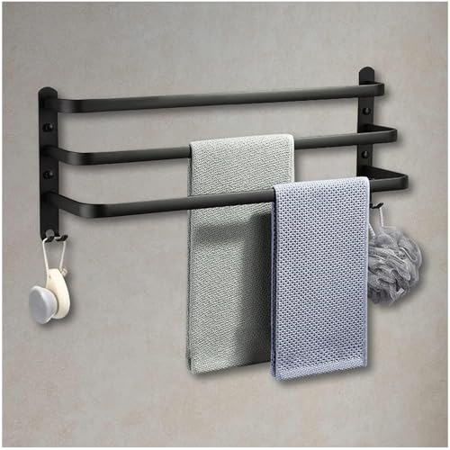 Toallero de pared en acero inoxidable duradero de 70 cm con diseño premium de 3 niveles 2