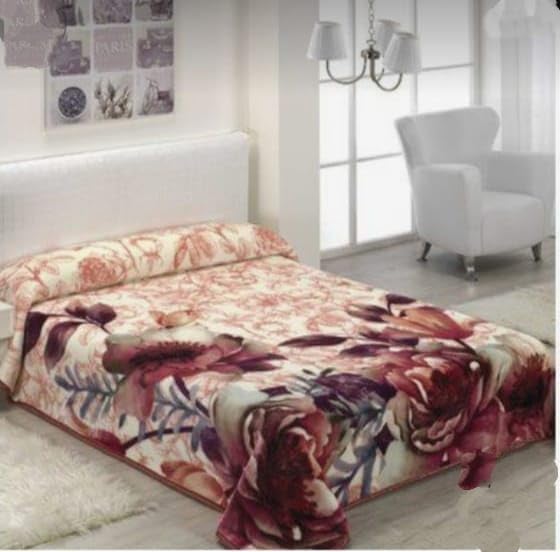 Bezzilish Home Korean Wedding Bedding Set | Cloudy 4 Piece Blanket Set - 1 Blanket with 1 Bedsheet and 2 Pillow Covers Special for Newly Married Couple with Fancy Bag Packaging (Multicolor 7) (B0CTMFDPBG) Amazon Price History, Amazon Price Tracker