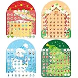 AUGSUN 240 Piece Christmas Sticker, Earrings Stick on Earring for 3D Glitter Gems Stickers Self-Adhesive Sticky Earrings