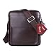 Zicac Mens Genuine Leather Shoulder Messenger Bag - Brown