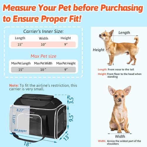 Petskd Top-Expandable Pet Carrier 18x13x9.5 Inches — top-down angle highlighting key features