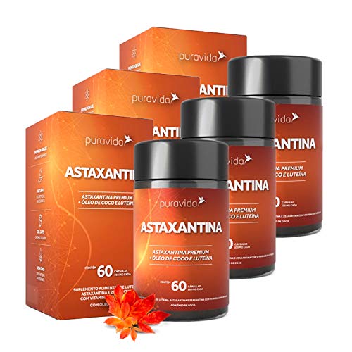 Astaxantina - 3 unidades de 60 Cápsulas - Puravida