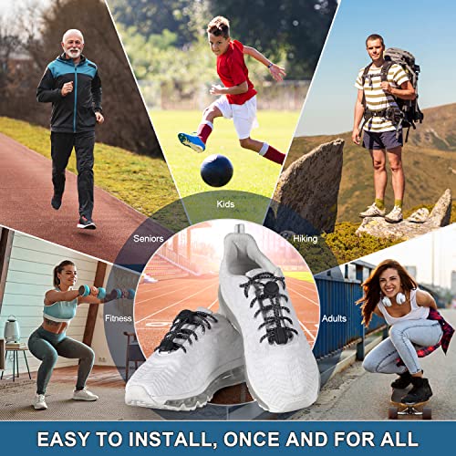 Image of HOMAR Elastic No Tie Shoe Laces Stretch Tieless Shoe Laces for Sneakers No Tie Shoelaces Elastic Laces for Adults and Kids