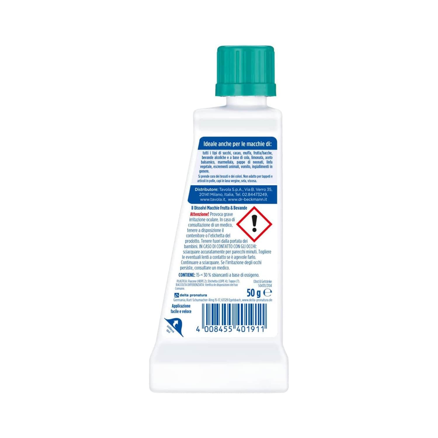 Dr. Beckmann Il Disolvi - Disolvi Manchas, 50 ml, paquete de 6 (frutas y bebidas)